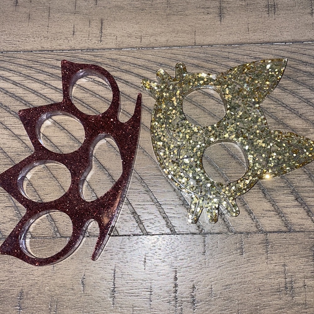 - Self defense resin knuckles